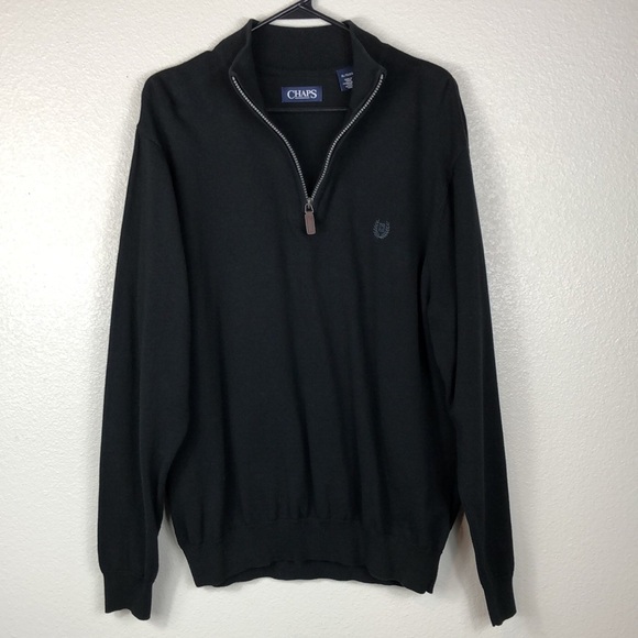 Chaps Long Sleeve 1/4 Zip Pullover Sweater Mens Size XL - Picture 1 of 10